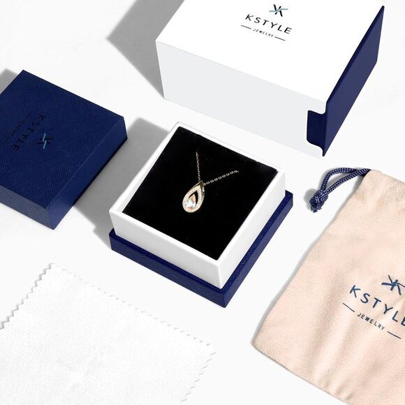 Kstyle 14K Gold Plated Sterling Silver Birthstone Pendant Necklace for Women - Picture 6 of 6